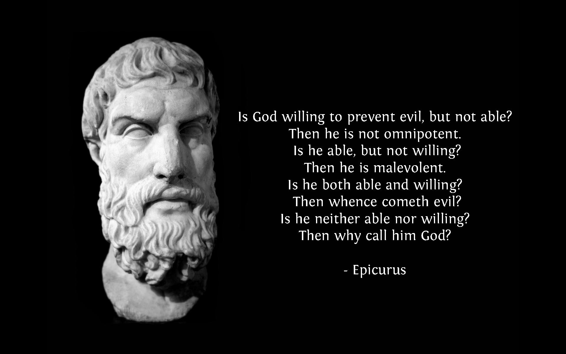 Quotes Evil Wallpaper Epicurus Men God