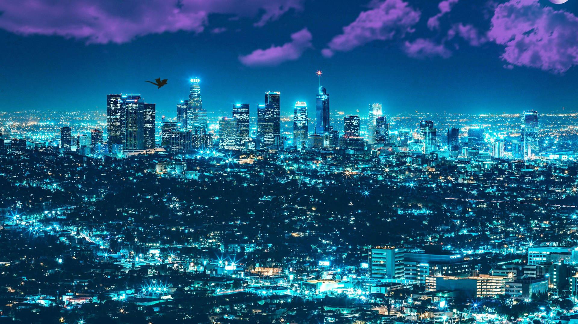 Night Skyline Of Los Angeles 4k Wallpaper