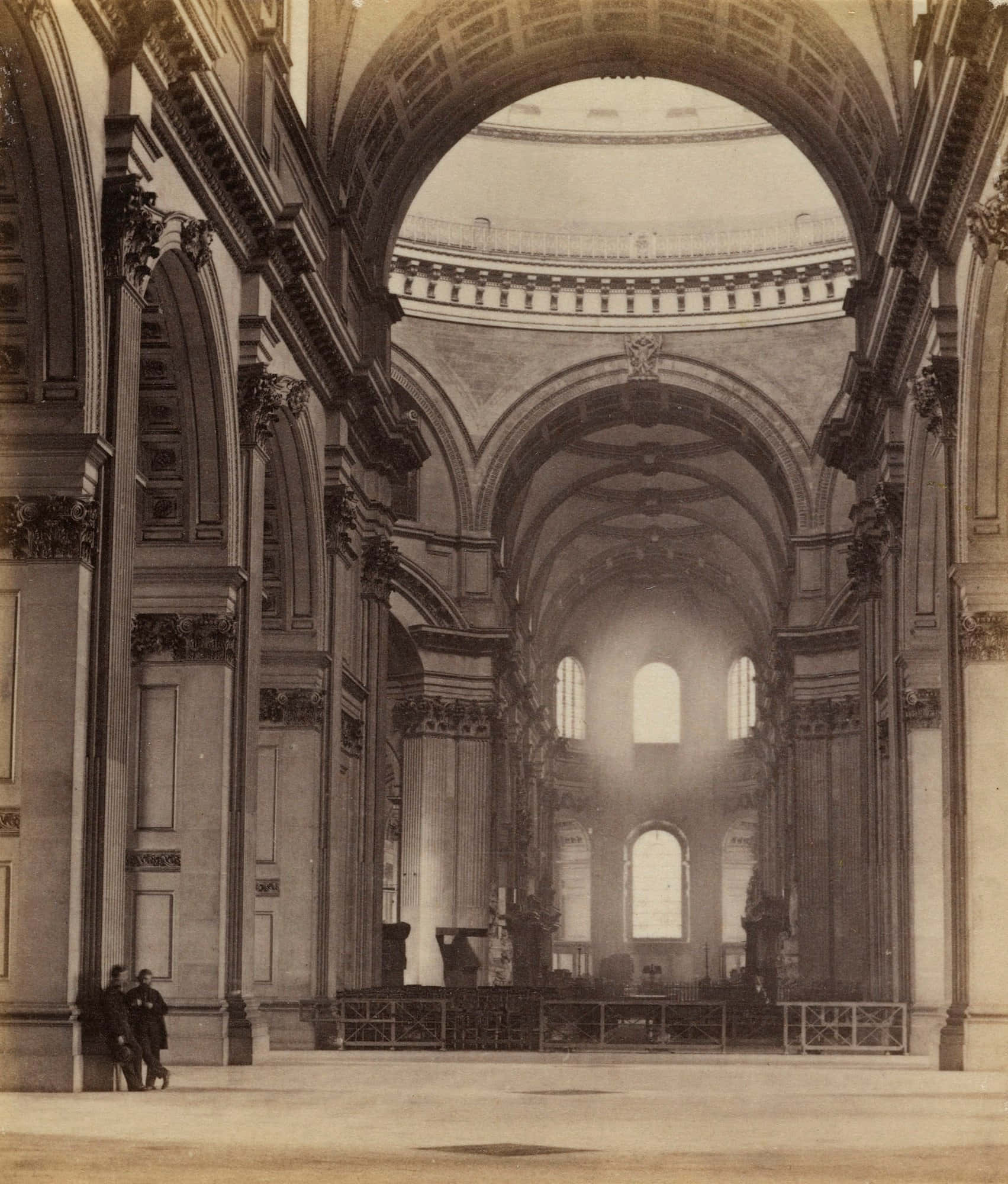 St Paul S Cathedral London Old Interior Photography Wallpaper