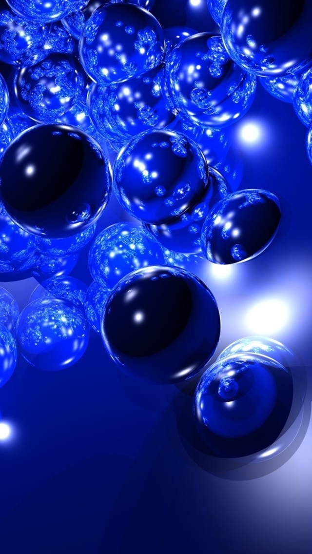 3d Blue Balls Light iPhone 5s 5c Se Wallpaper