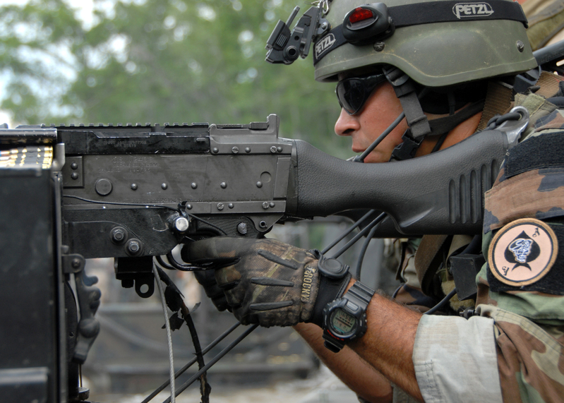 Swcc Gunner Fires His M240s Note T Unit Patch