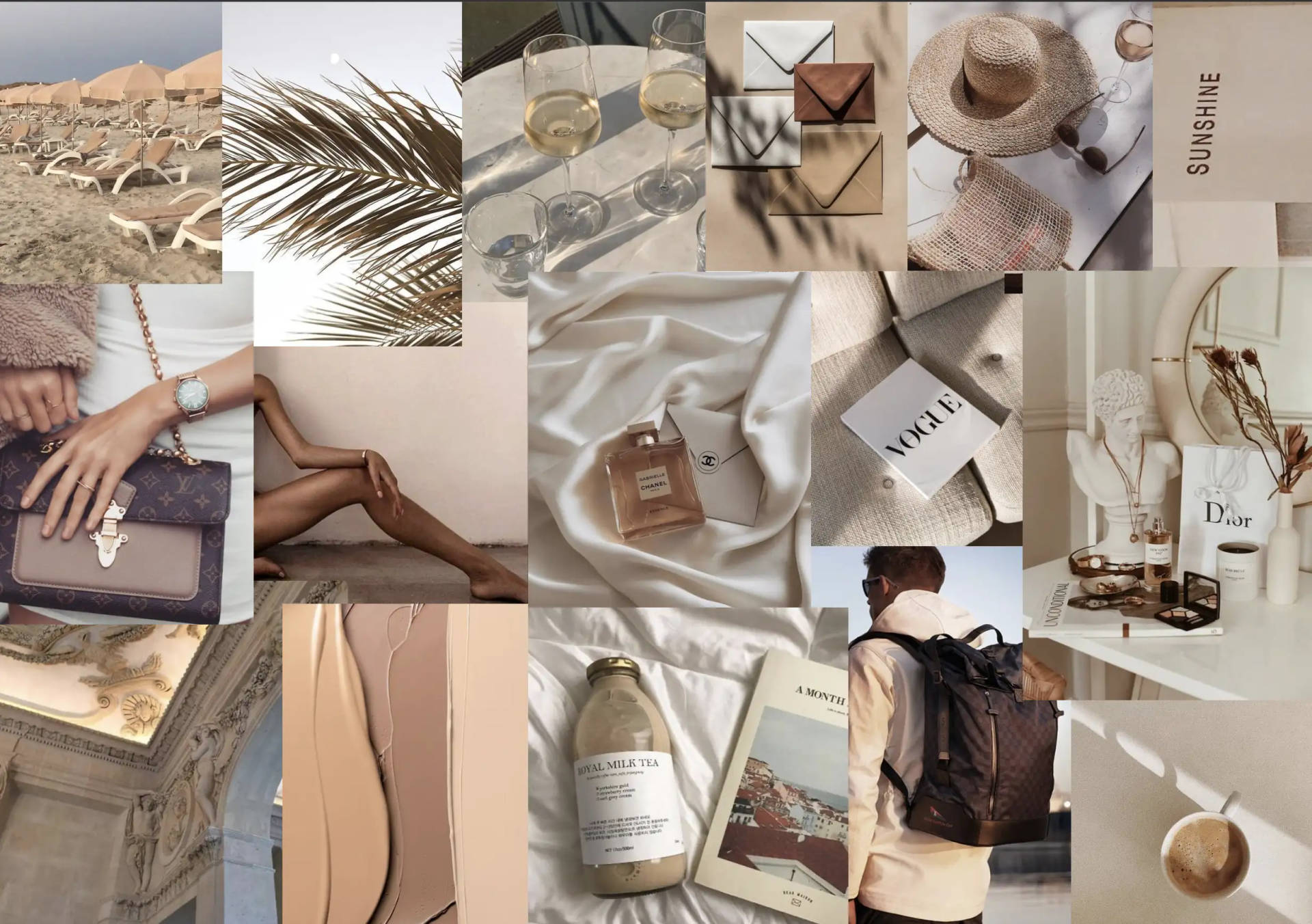 Beige Aesthetic Laptop Wallpaper