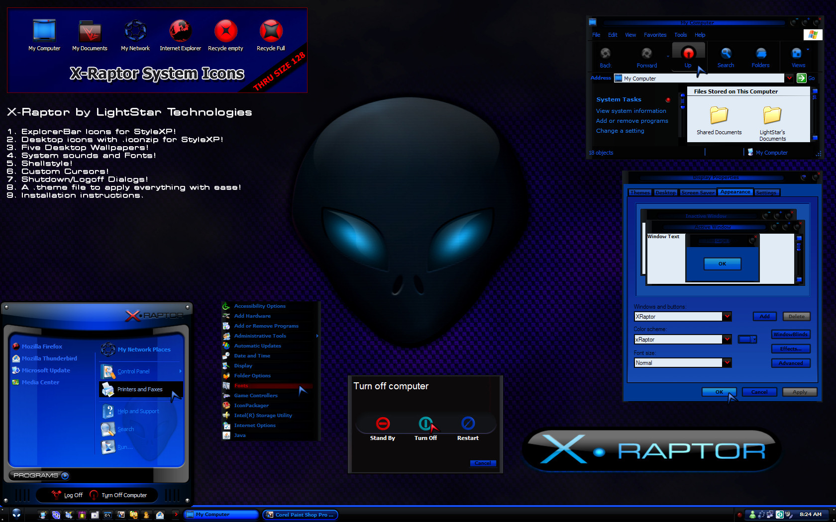 Desktop Themes Xraptor Xp Windows