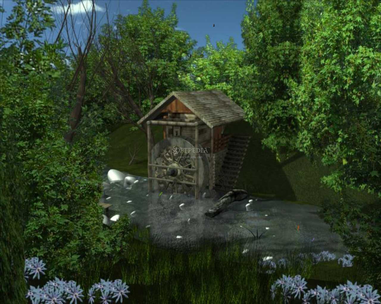 Animated Desktop Screensaver The Water Mill