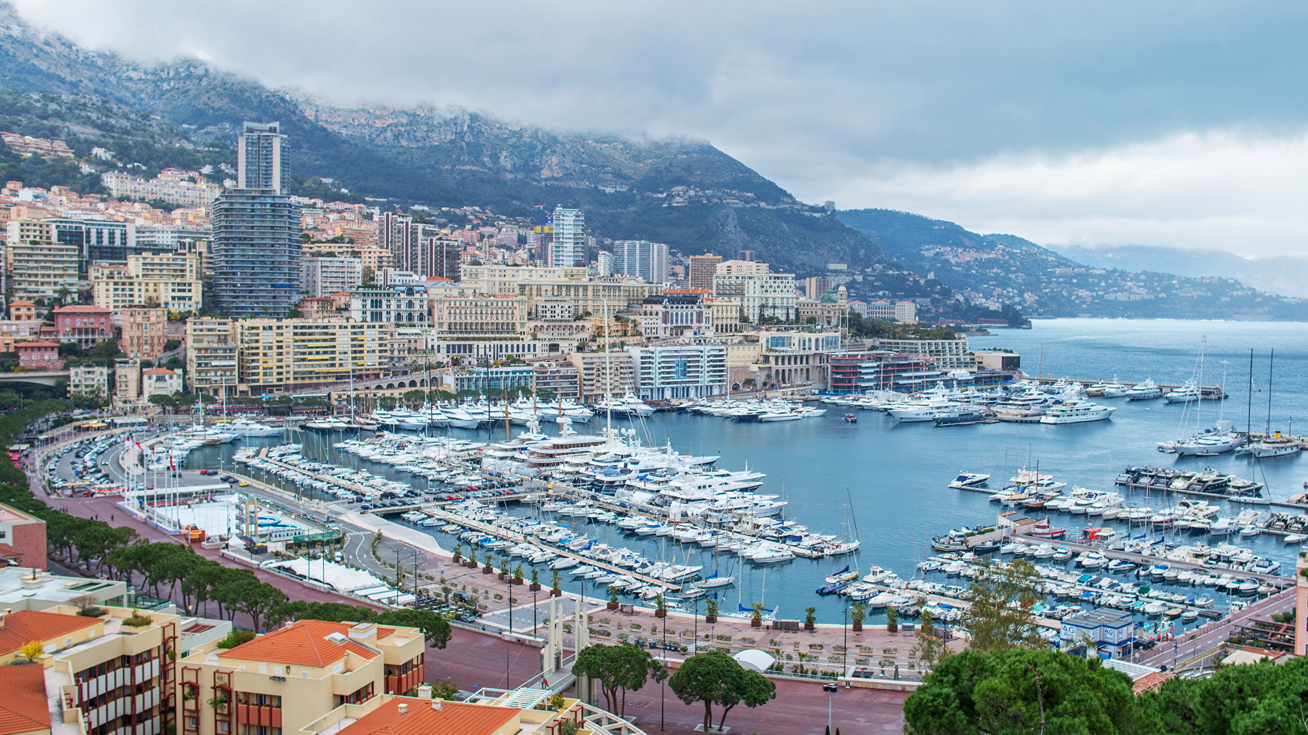 Image Monte Carlo Monaco Mountains Coast Marinas Cities