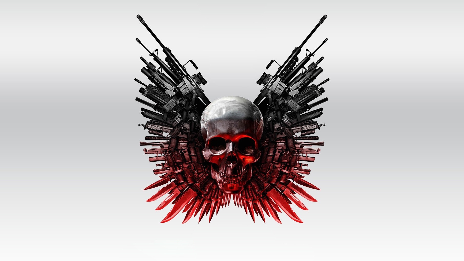 Wallpaper Weapons And Skull Background HD