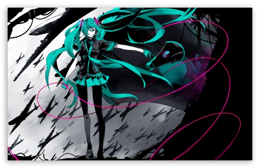 Hatsune Miku Vocaloid HD Wallpaper For Standard Fullscreen