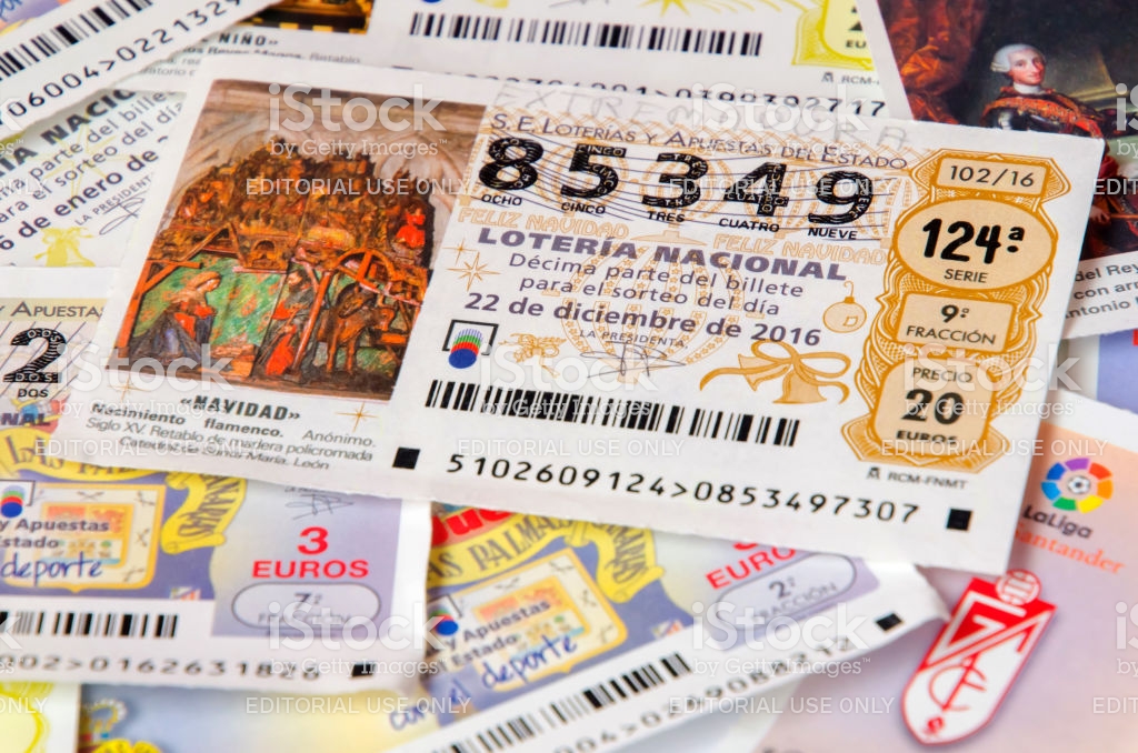 Spanish National Lottery Tickets Background Stock Photo   Download