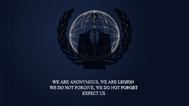 Anonymous Blue Background Wallpaper High Quality