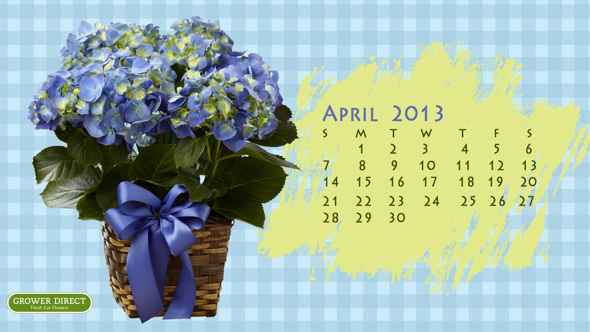 Freebie Friday Free April 2013 Desktop Calendar Wallpapers Grower