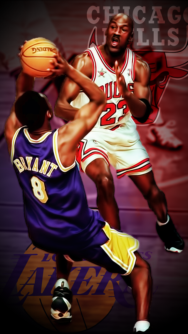 Kobe Bryant And Micheal Jordan iPhone Wallpaper By Redzero03