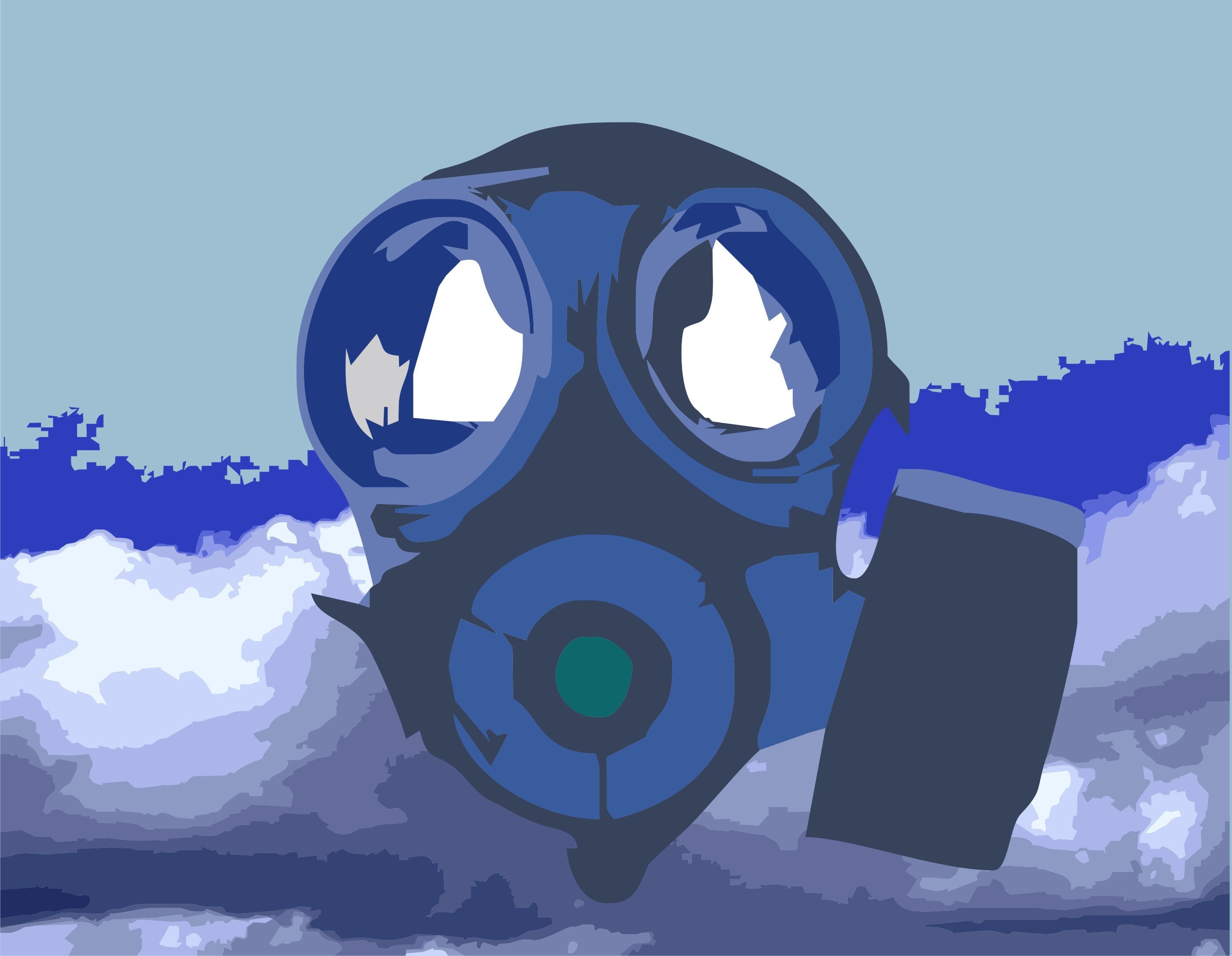 Gas Mask Blue Style Have You Tried Asking Wallpaper High
