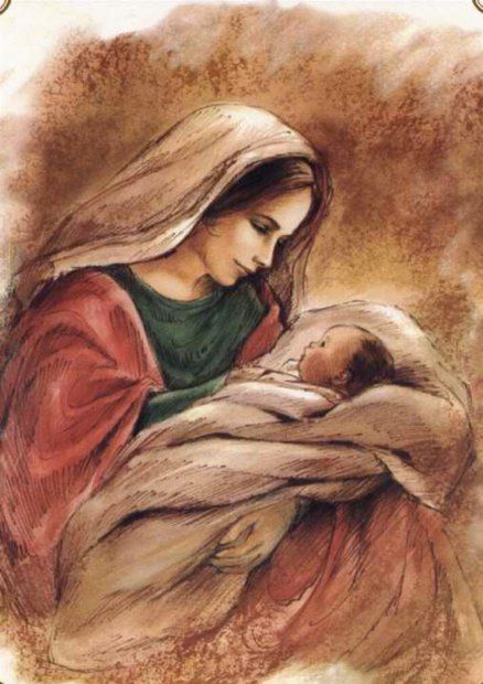 Beautiful Painting Of Mother Mary Baby Jesus Paintings