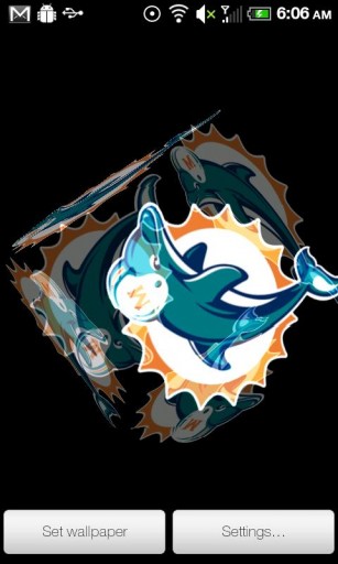This Is The Miami Dolphins Live Wallpaper Pro Version Which Has A