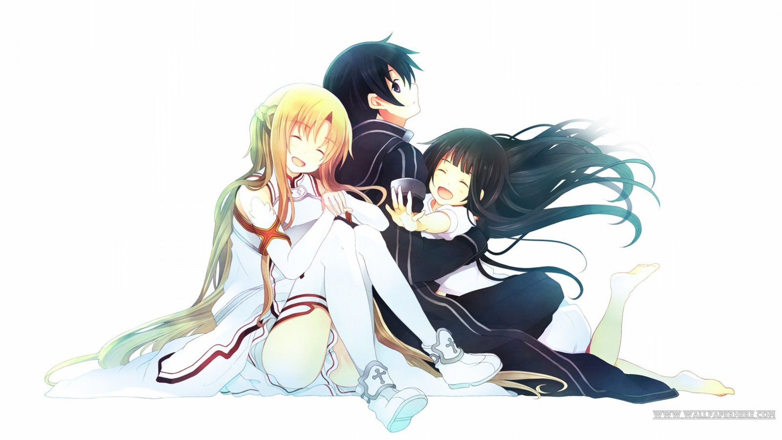 Sword Art Online Kirito Asuna Aflheim Online Anime Wallpaper 1600x900