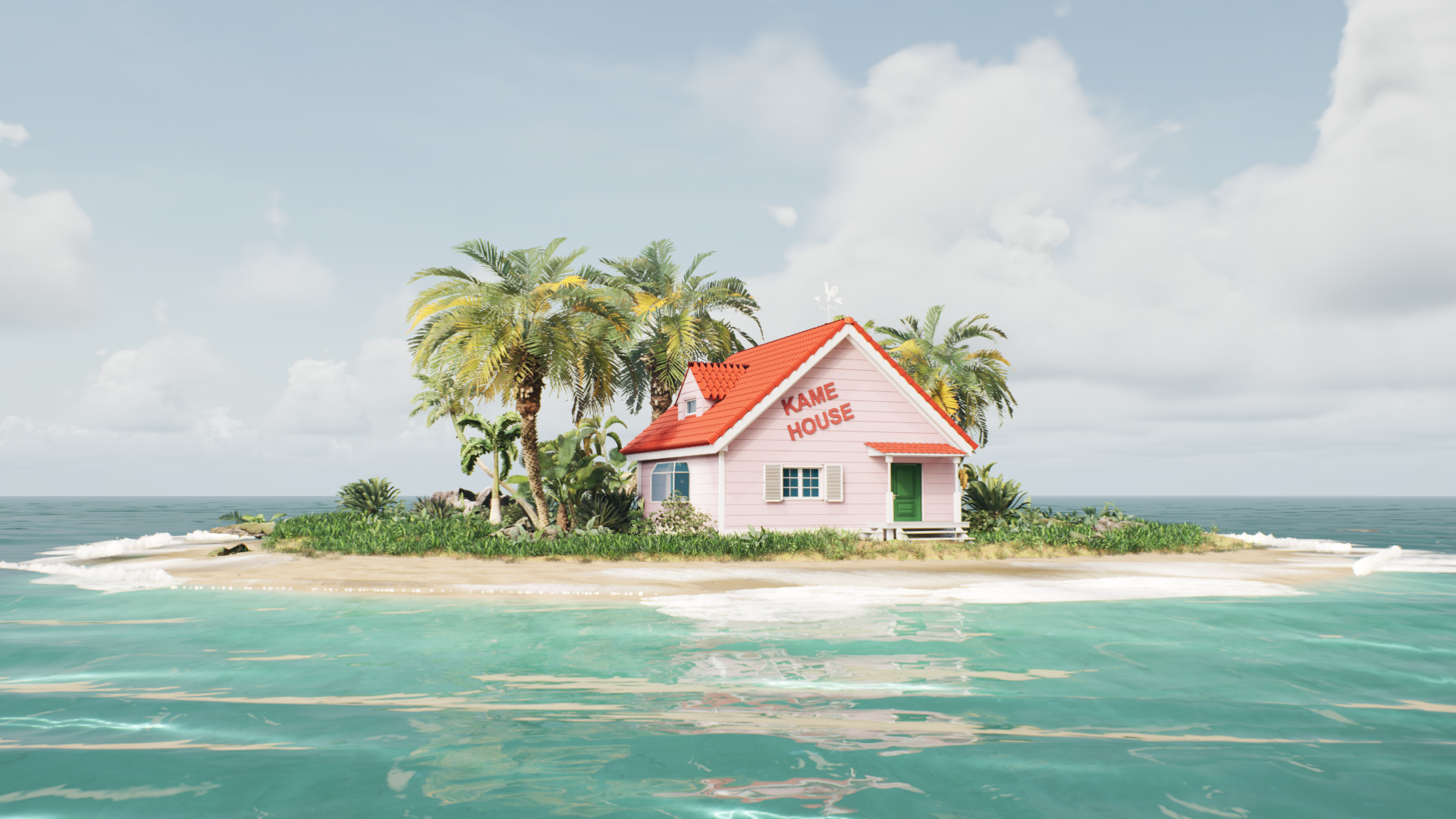 T Ng H P Wallpaper 4k Kame House V I C Nh N Ph Fan