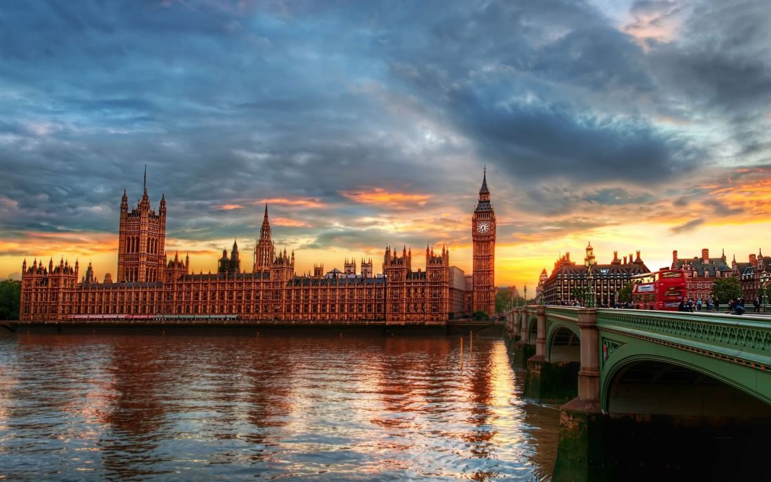 Londres Inglaterra Reino Unido Big Beng Thamesis Puent Wallpaper