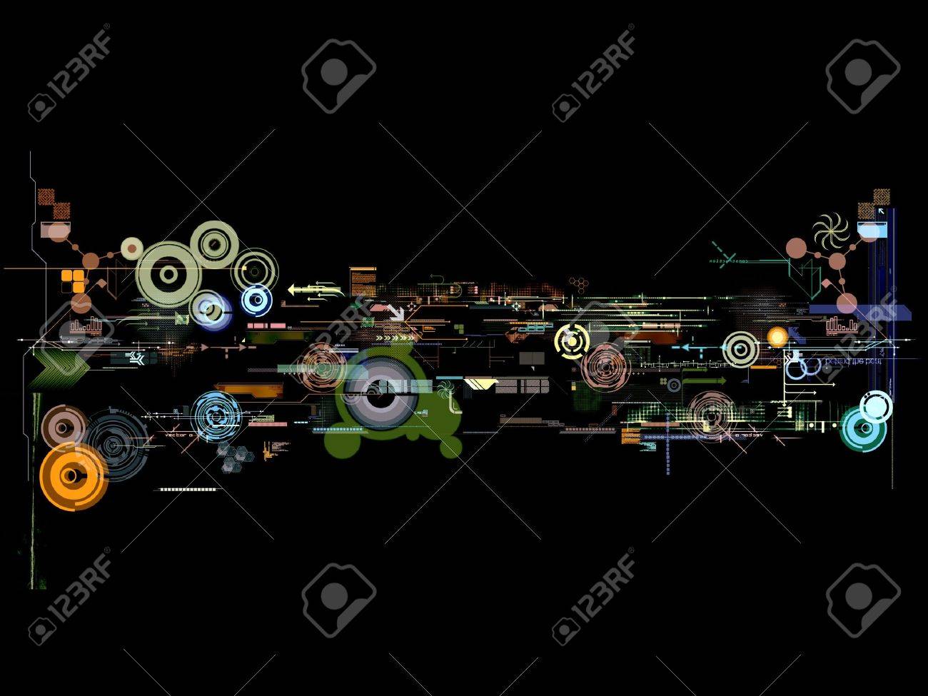 Abstract Graphic Montage Design Wallpaper Background Poster Stock