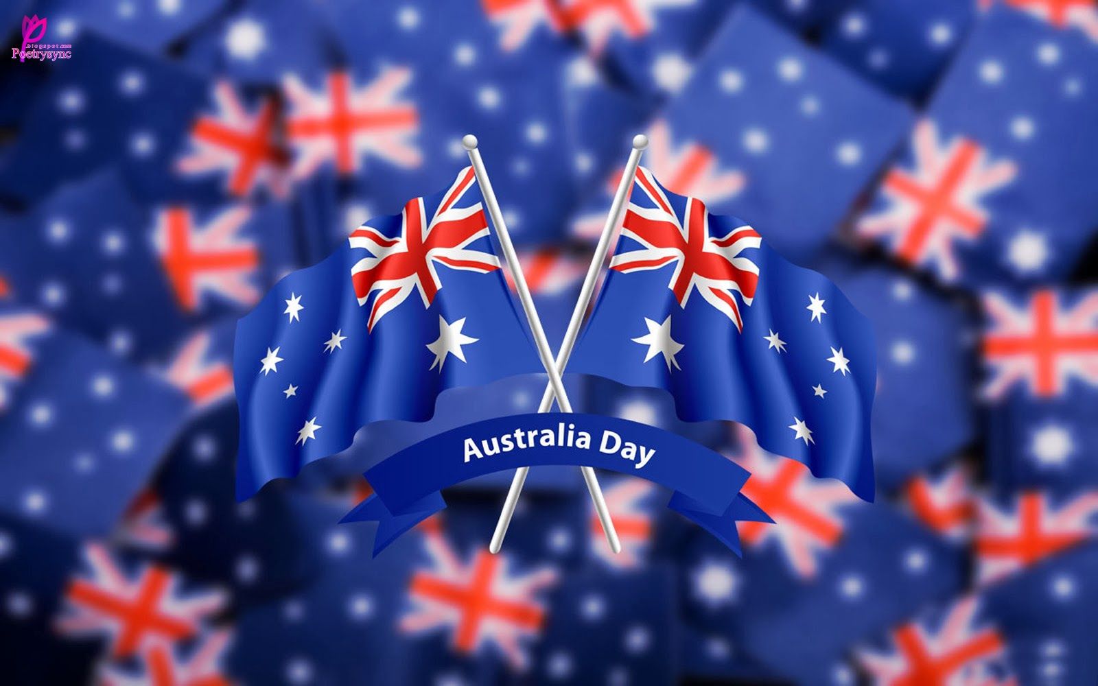 Happy Australia Day Wallpaper With Flag