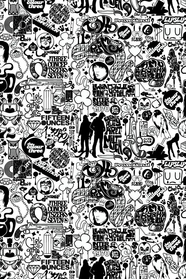 Comics Black And White iPhone 4s Wallpaper Download iPhone