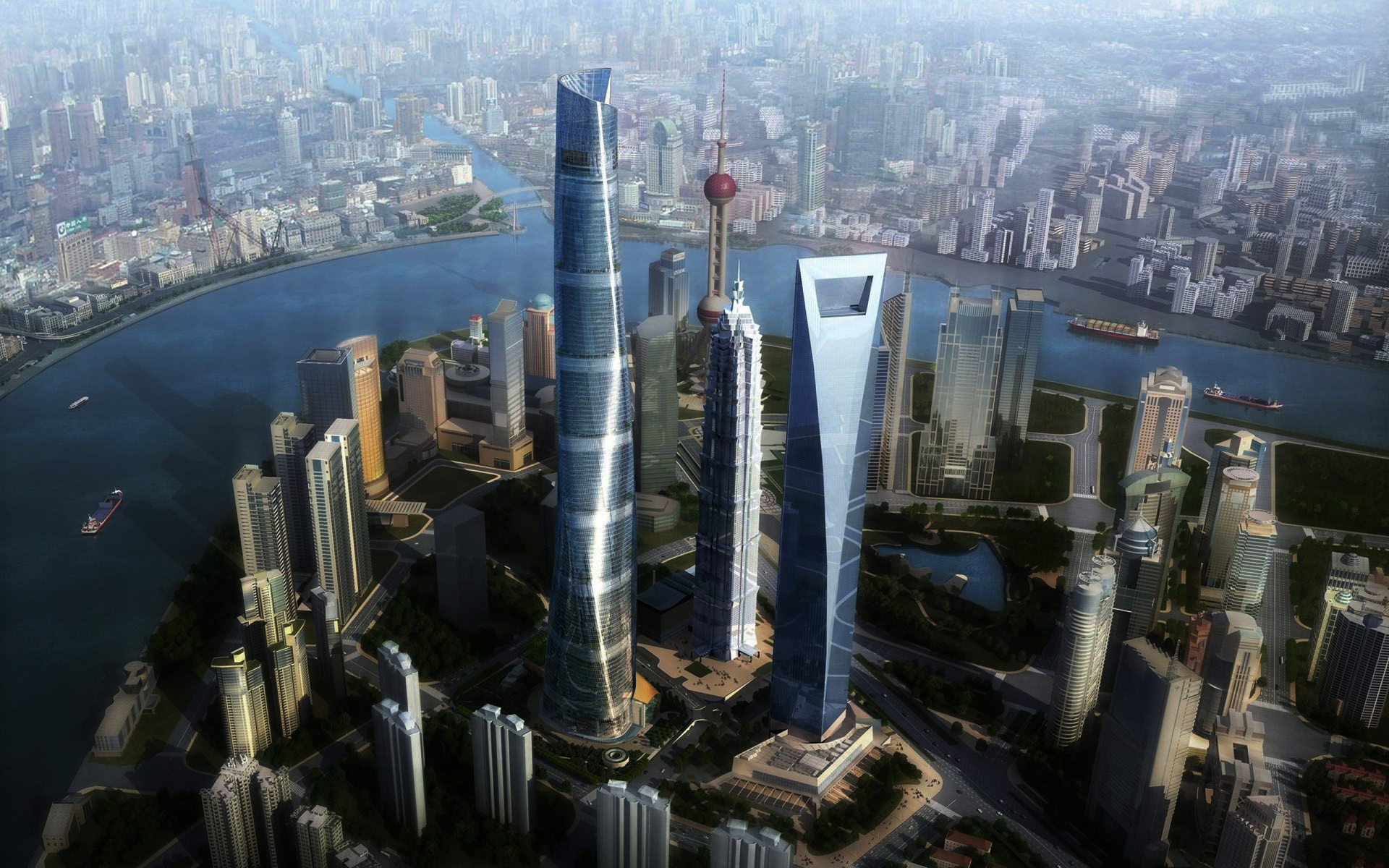 Shanghai Tower In China HD Wallpaper Hiresmoall