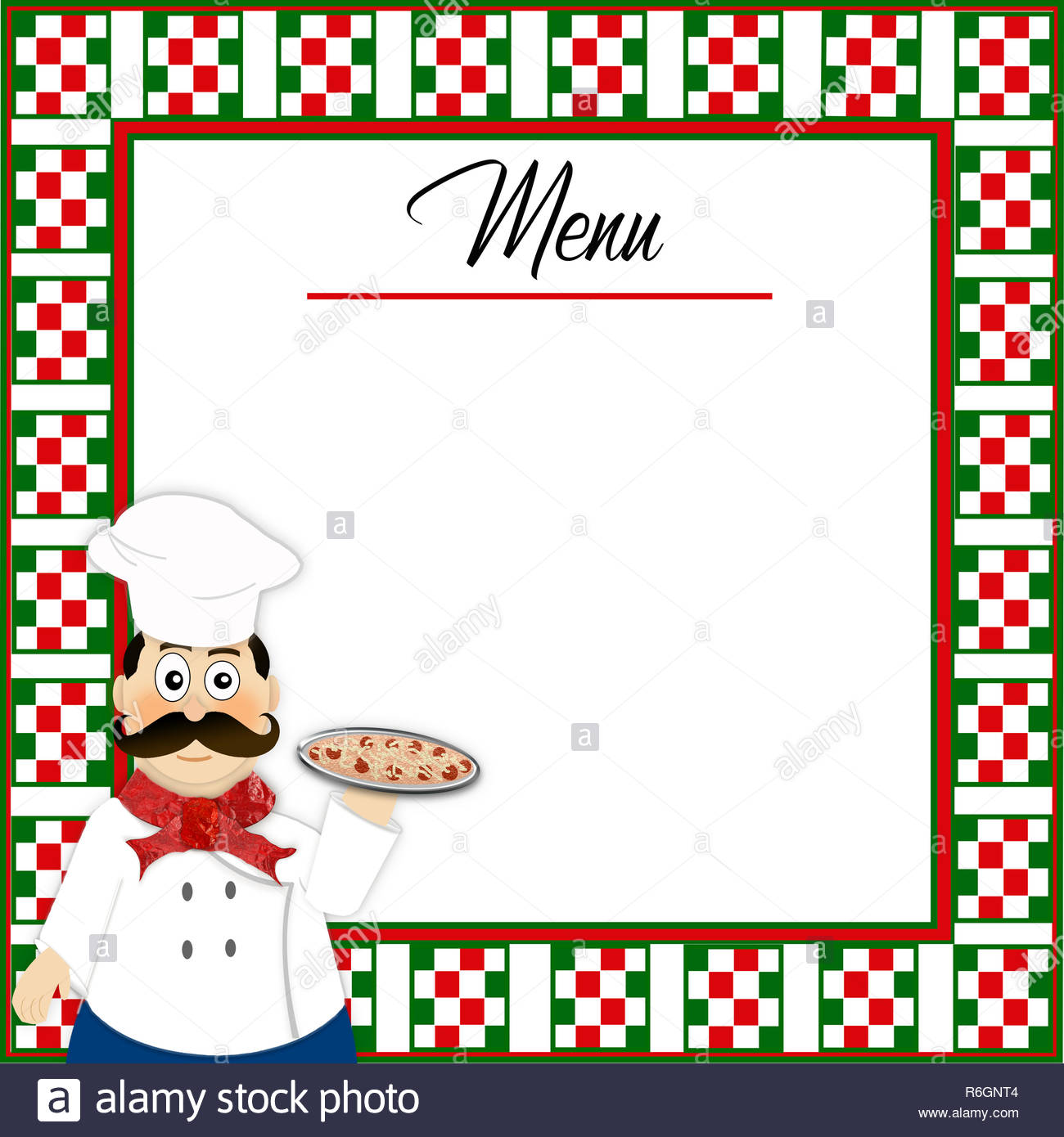 Italian backgrounds with a red green and white checkered border