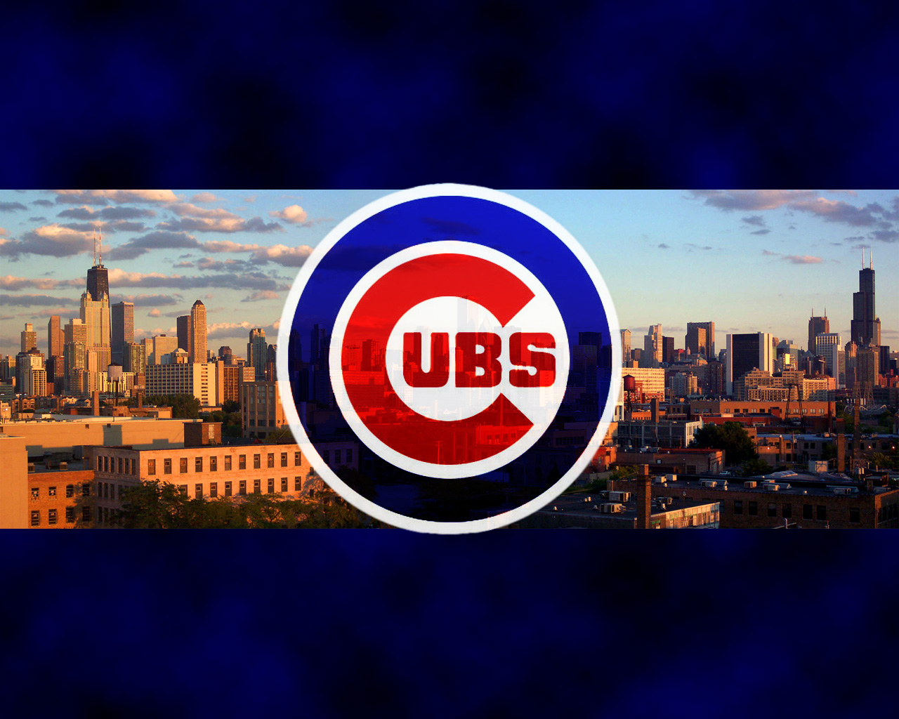 Chicago Cubs Logo With City Background By A1recycler On