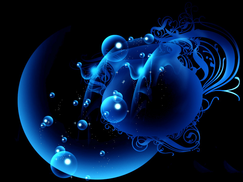 moon bubbles blue floating wallpapers55com   Best Wallpapers 800x600