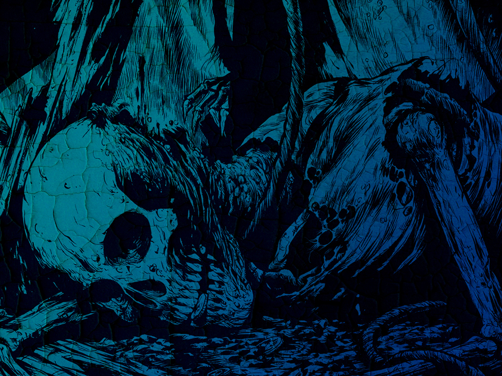 Blue Skull Wallpaper 3d