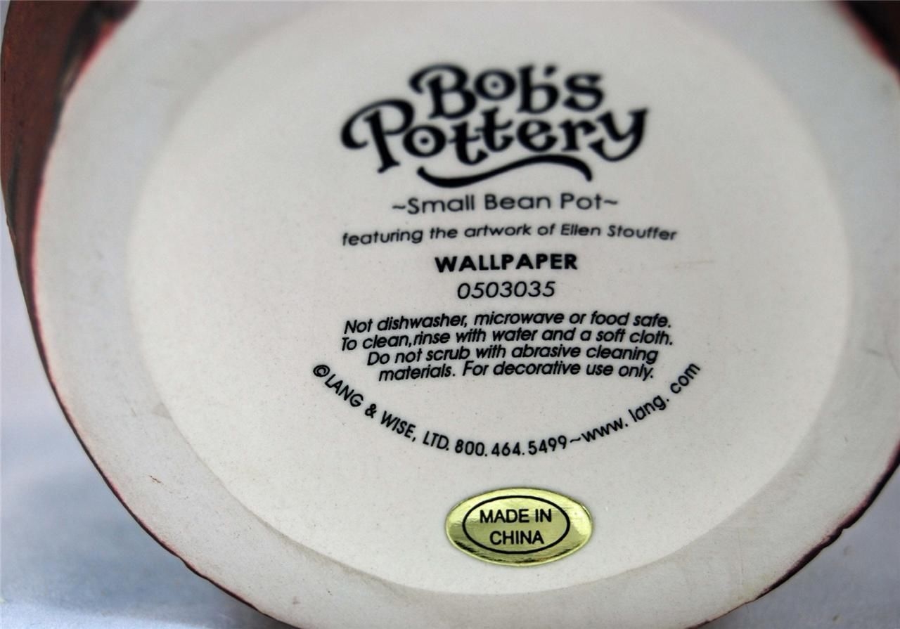 Lang Wise Bob S Pottery Ellen Stouffer Wallpaper Small Bean Pot Jar