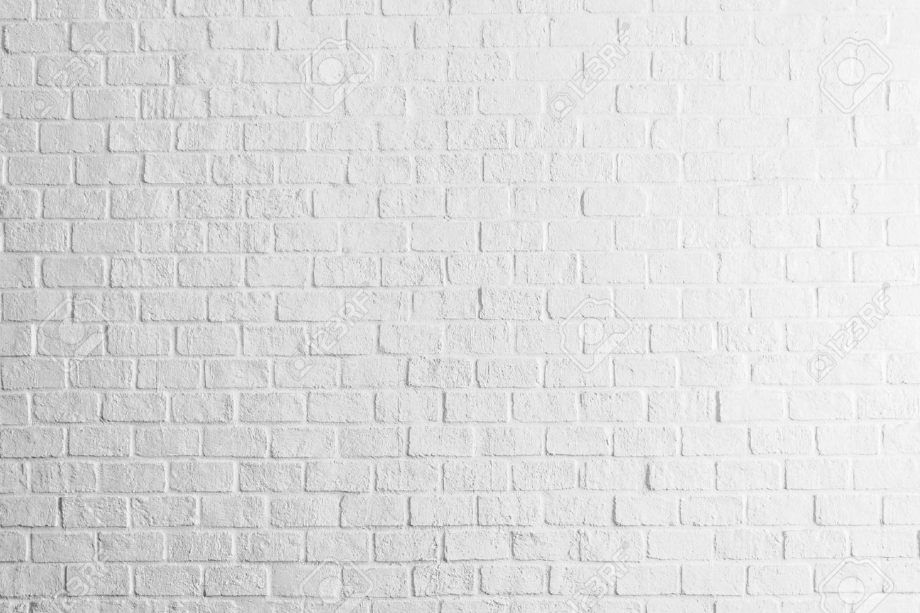 White Concrete Brick Wall Textures Background Stock Photo Picture