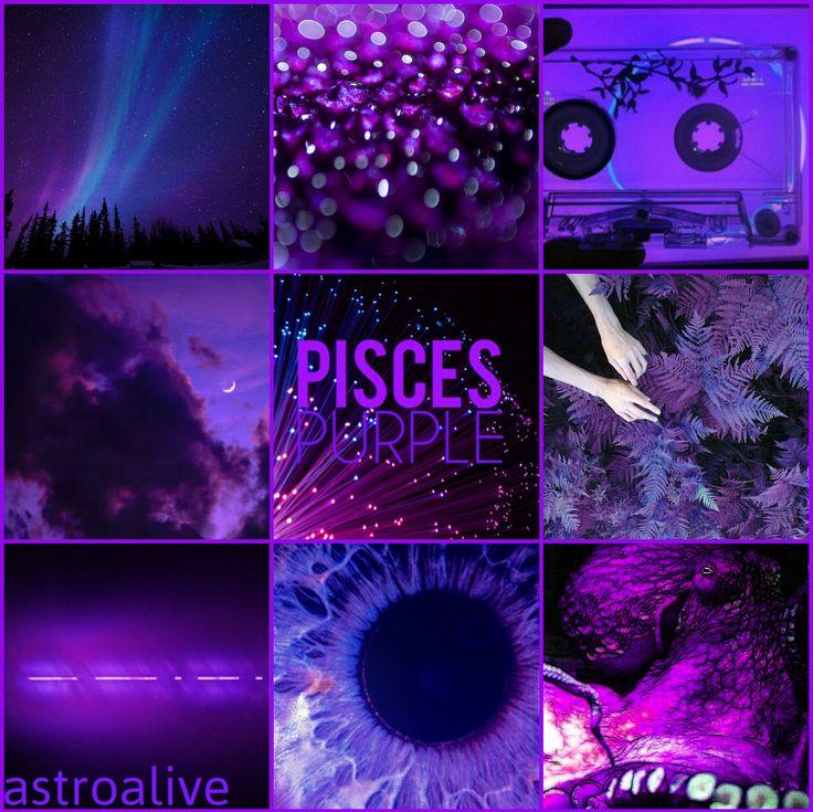 Astroalive Pisces Zodiac Signs Dark Purple