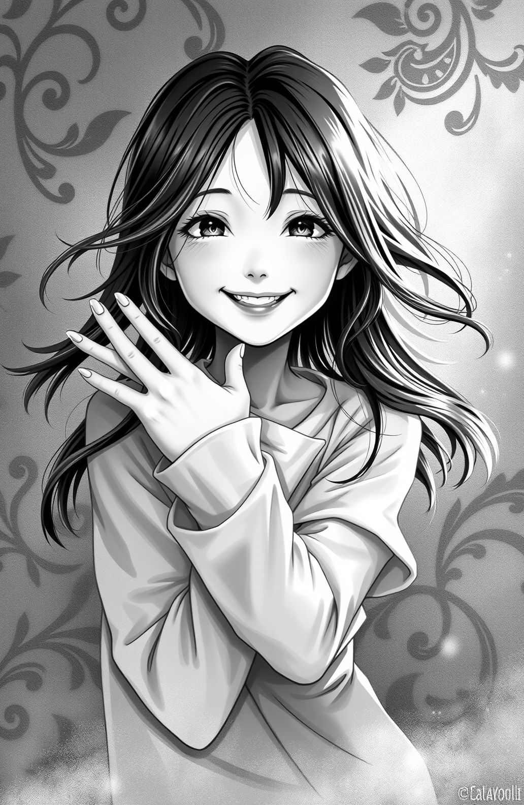 Black And White Girl Wallpaper