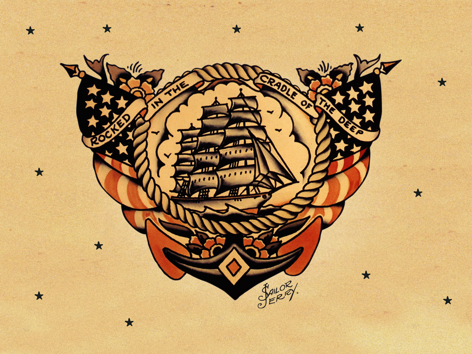 Full Sail Tattoo Sailor Jerry