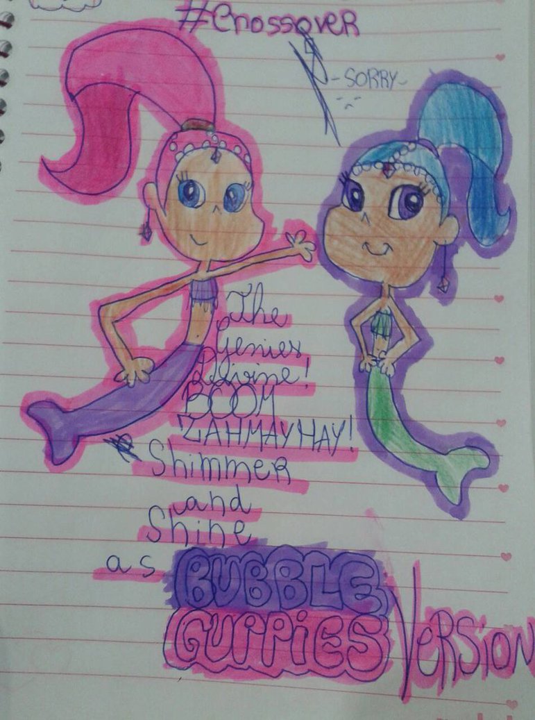 Shimmer And Shine As Bubble Guppies Version By Deboramonteiro123 On