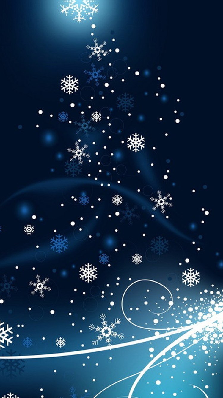 Blue Christmas Tree iPhone 6 Wallpaper HD iPhone 6 Wallpaper