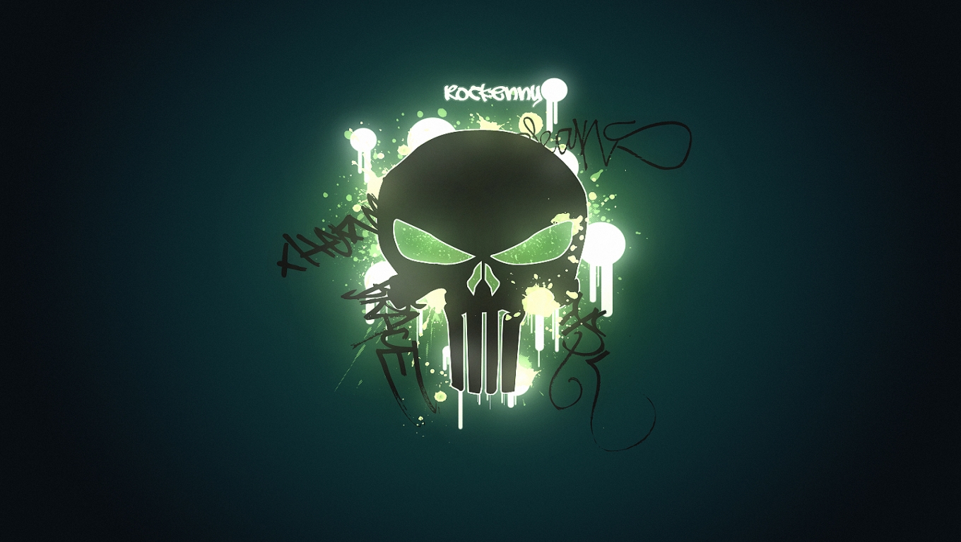 Graphics 3d Wallpaper Graffiti Punisher Skull HD