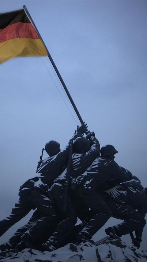 World War Ii Iwo Jima Flag Raising Wallpaper