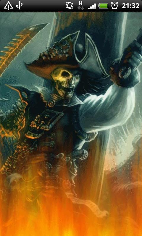 Download Ghost Pirate Skull Live Wallpaper free for your Android phone