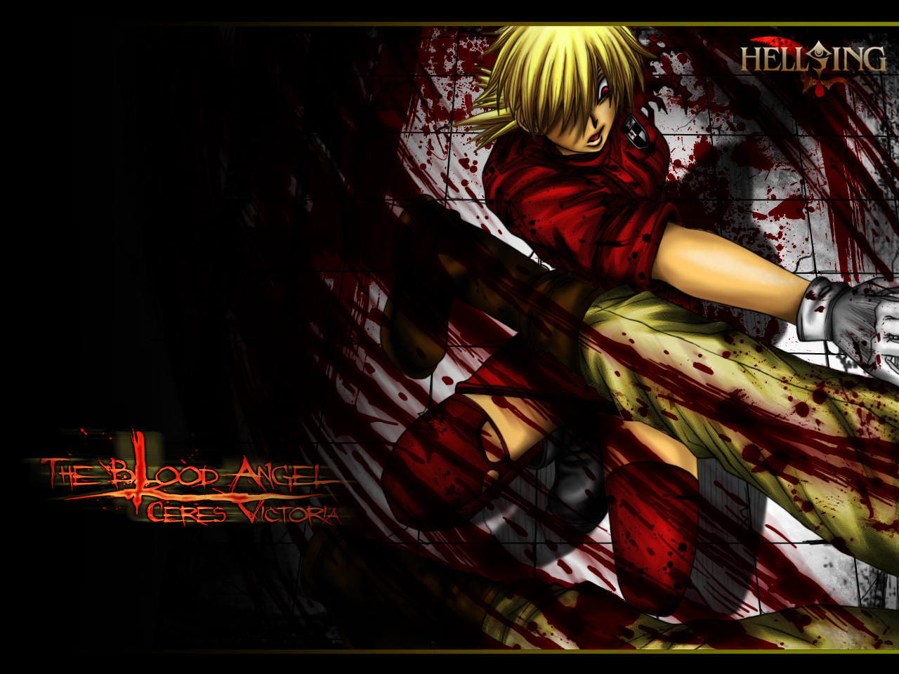 Seras Victoria Fighting Blood HD Wallpaper