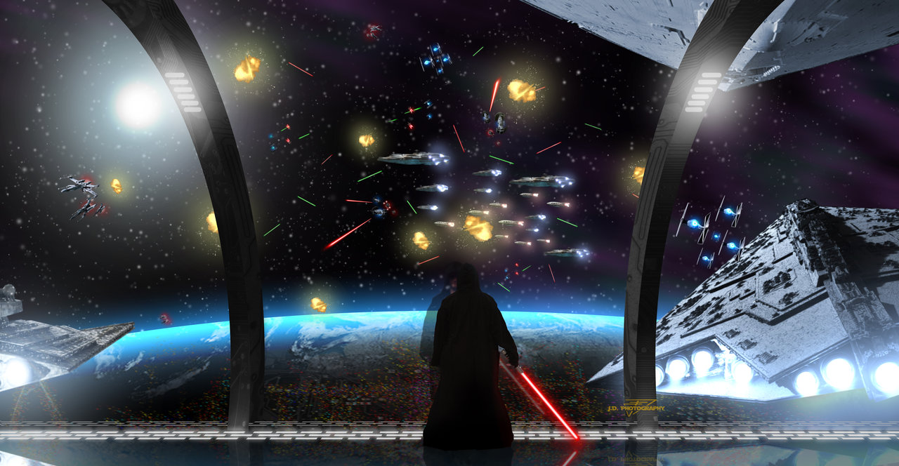 Star Wars Space Battle By Einon Y