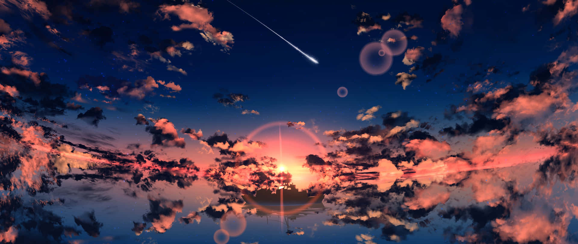 Abstract Sunset Art Wallpaper