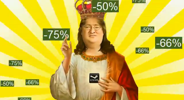 Gaben Lord And Savior of Summer Sales Gabe Newell Know Your Meme