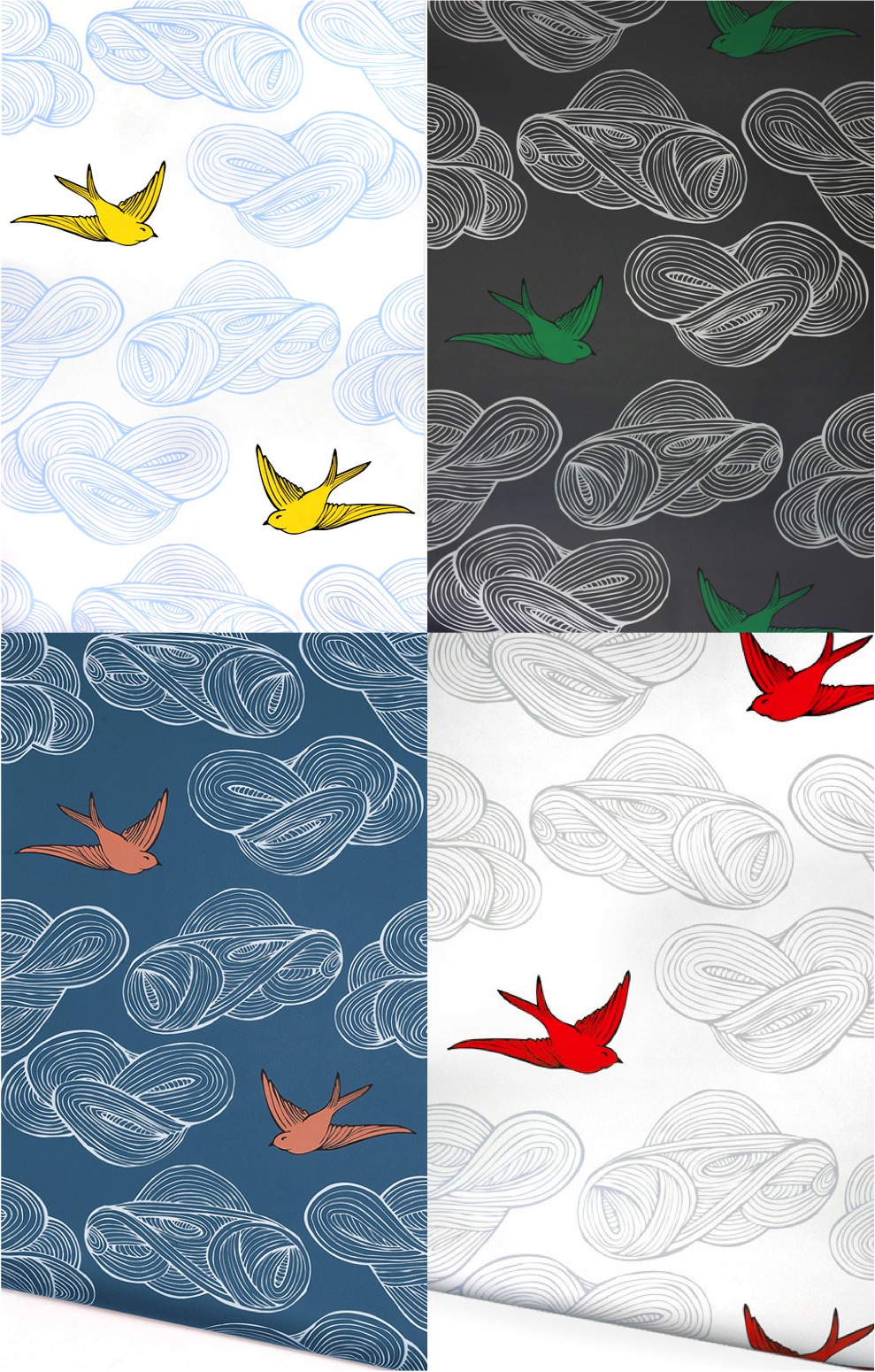 Ebabee Likes Bold And Bright Bird Wallpaper For A Nursery