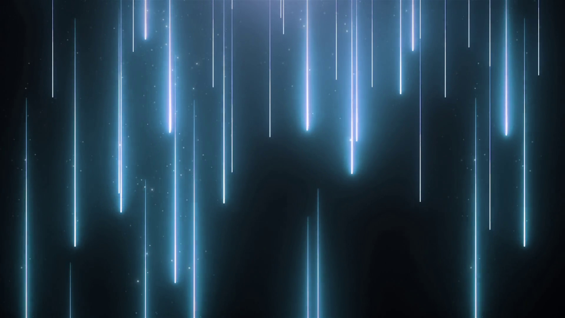 Abstract background with glowing neon blue streaks falling against a dark backdrop, creating a futuristic and vibrant visual