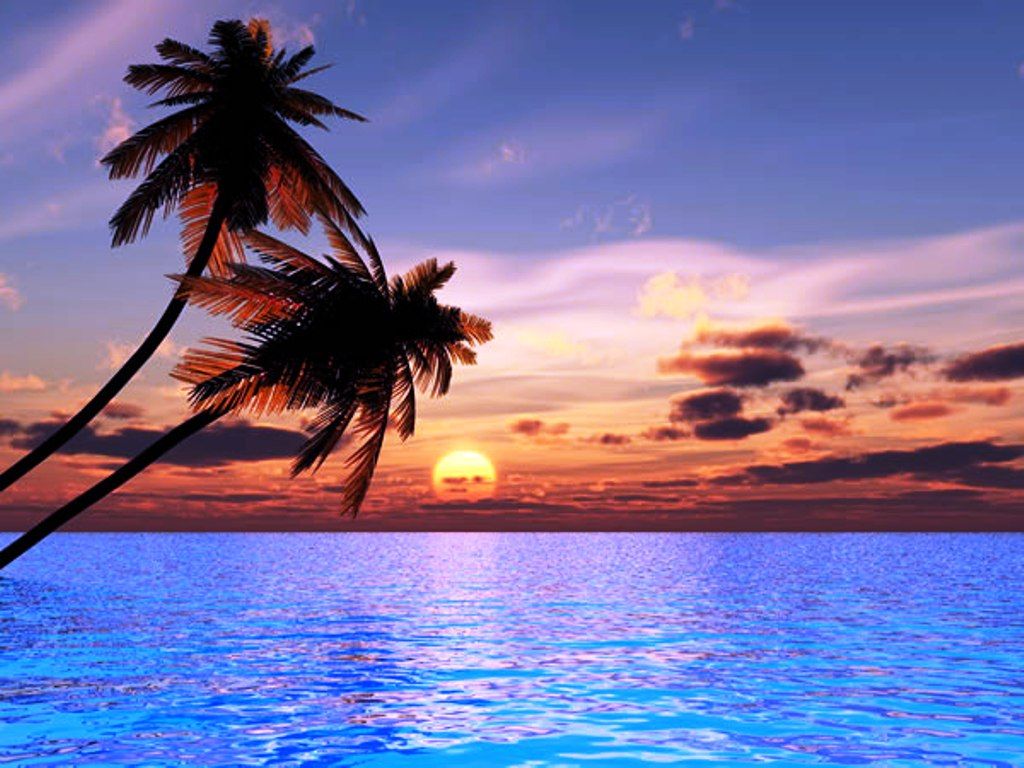 Beautiful Beach Sunset Places In Wallpaper