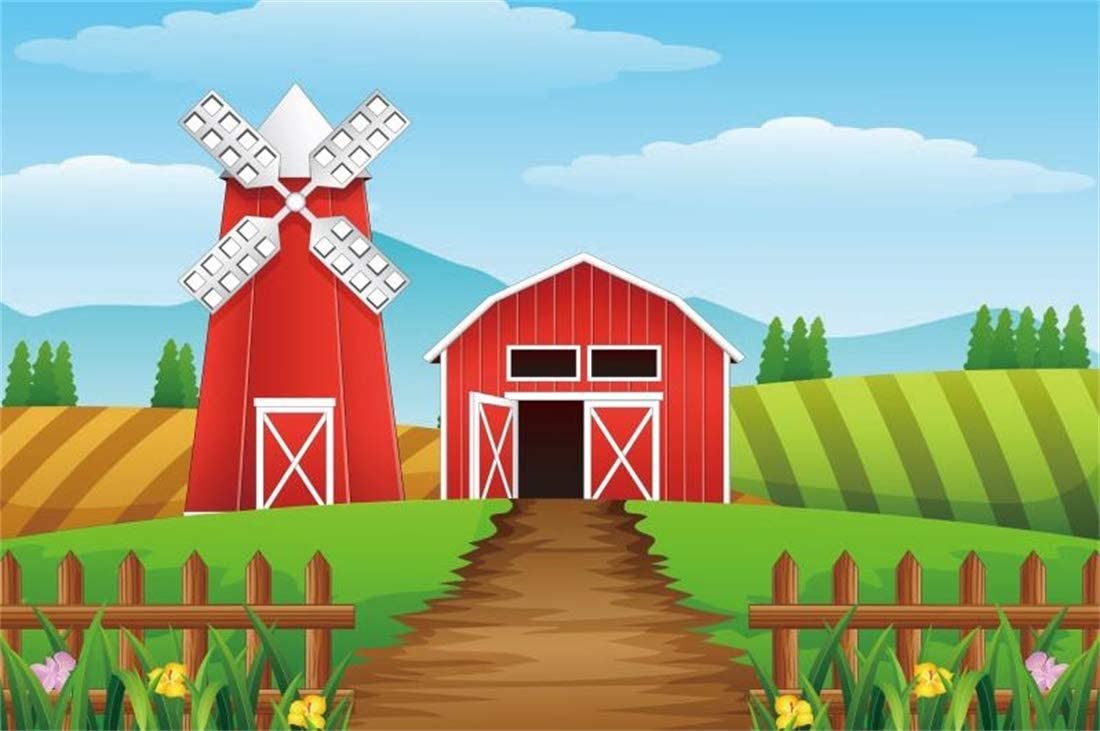 Amazon Yeele Photography Background Cartoon Farm Barn