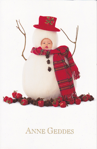 Anne Geddes Snowman Baby Christmas Card A Photo On Iver