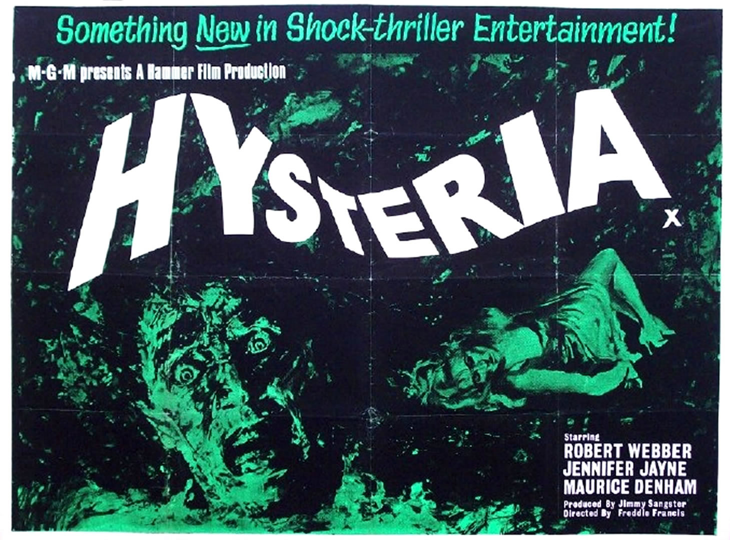 Hysteria Landscape Hammer Horror B Movie Posters Wallpaper Image