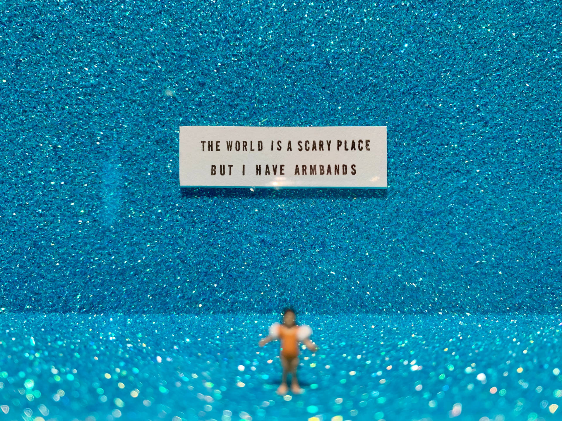 Blue Glitter Wallpaper